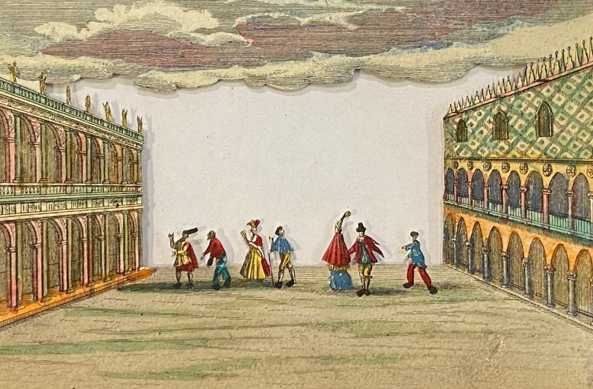Théâtre  d' ENGELBRECHT - Vues à perspective - Carnaval de Venise - XVIII Siècle -photo-3