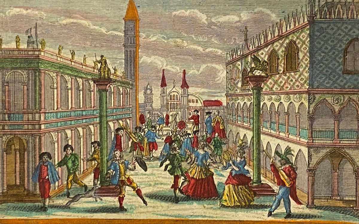 Théâtre  d' ENGELBRECHT - Vues à perspective - Carnaval de Venise - XVIII Siècle -photo-5