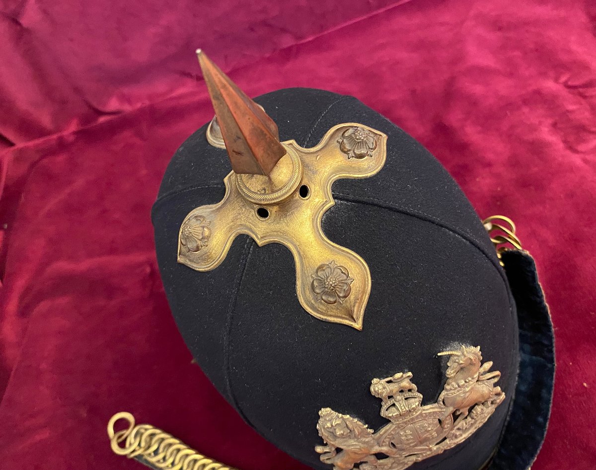 Casque de grande tenue d’officier des Royal Engineers-photo-7