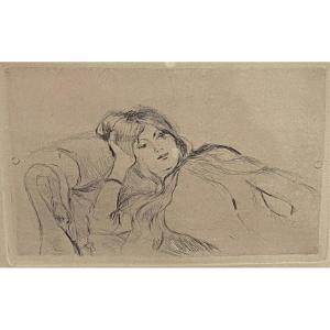 Berthe Morisot (bourges, 1841-paris, 1895) - Jeune Fille au repos  (julie Manet) - 1889