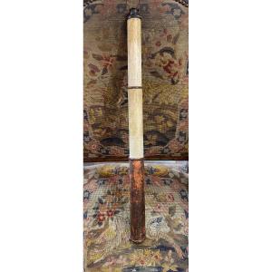 Two-print Terrestrial Telescope In Cardboard And Horn - Venice - 18th Century 