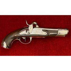 Pistolet de Gendarmerie modèle An IX , transformé à percussion .