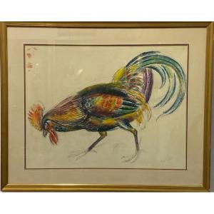 Raymond Bigot (1872- 1953) - COQ - Pastel 