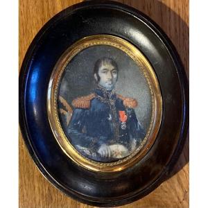 Miniature Of Brigadier General Joseph Pages (1754-1814) - Baron Of The Empire - Empire Period