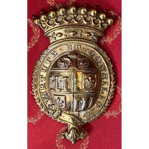 Plaque Héraldique De La Famille Pozzo Di Borgo - Motto 