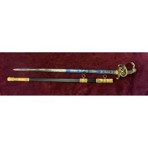 Award Sword -mexico- Presented To Mexican Gal Juan Rivas By Marshal Bazaine- 1864
