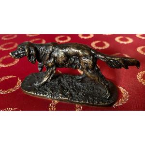 Setter à l'arrêt en BRONZE signée Pierre Jules MENE (1810-1879)