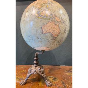 Globe By J. Lebegue & Cie - Paris - ø 30 Cm - Circa 1880–1890