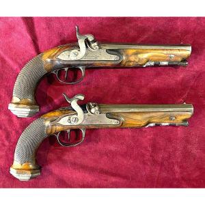 Paire de pistolets d’officier de la Manufacture de Versailles