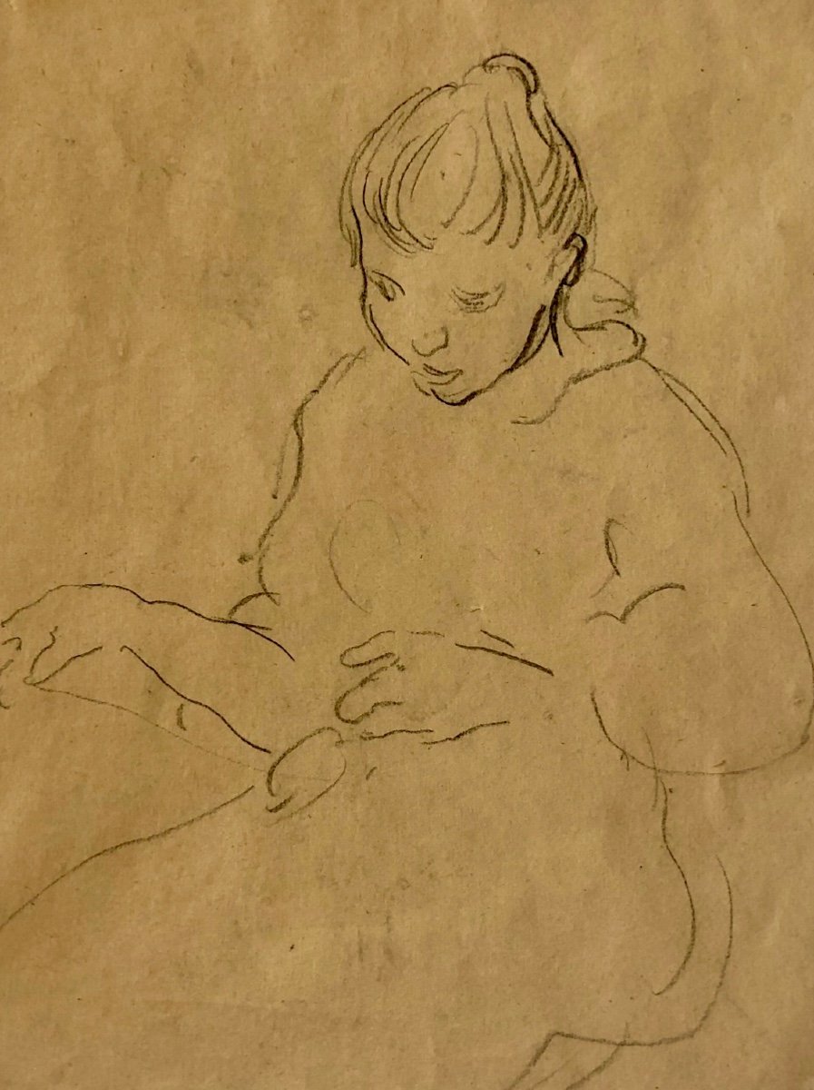 Louis Valtat  (1869 -1952) Femme A L’ouvrage C 1897 -photo-4