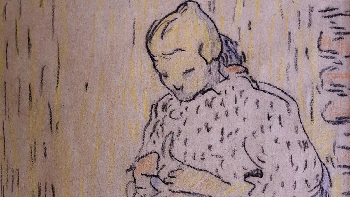 Louis Valtat  (1869 -1952) Femme A L’ouvrage C 1897 -photo-5