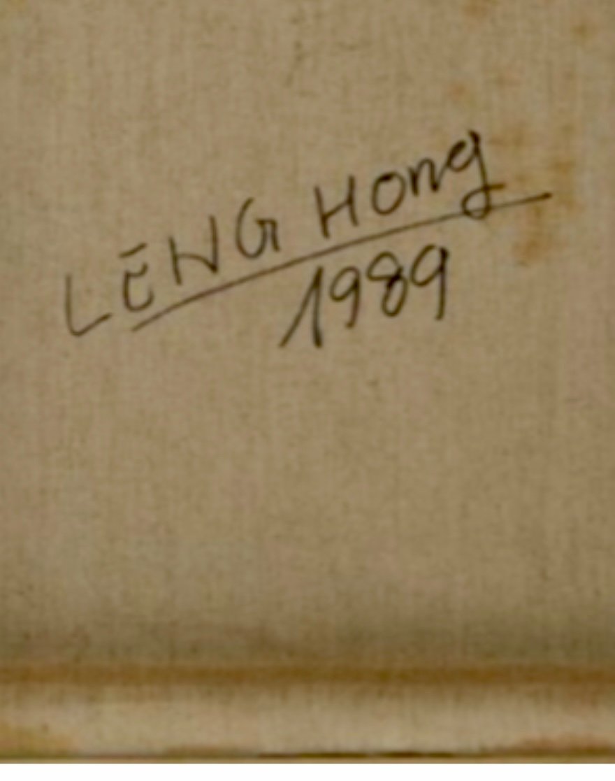 Leng Hong : Huile Sur Toile Signée -photo-6