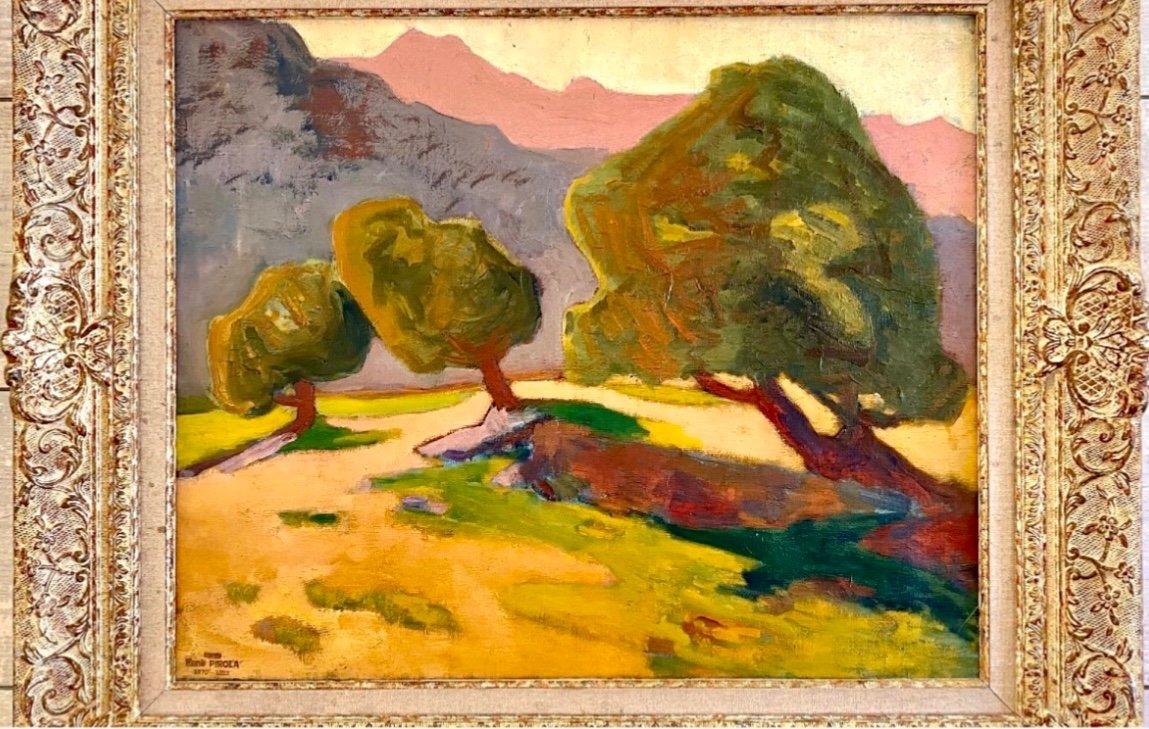 René Pirola (1879-1912) The Oliviers In Provence (c1900)-photo-2
