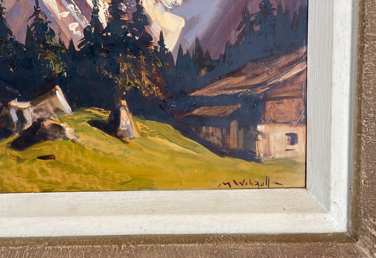 Marcel Wibault (1904-1998)   Les Aiguilles De Chamonix Vues Depuis Les Chalets De Charousse-photo-2