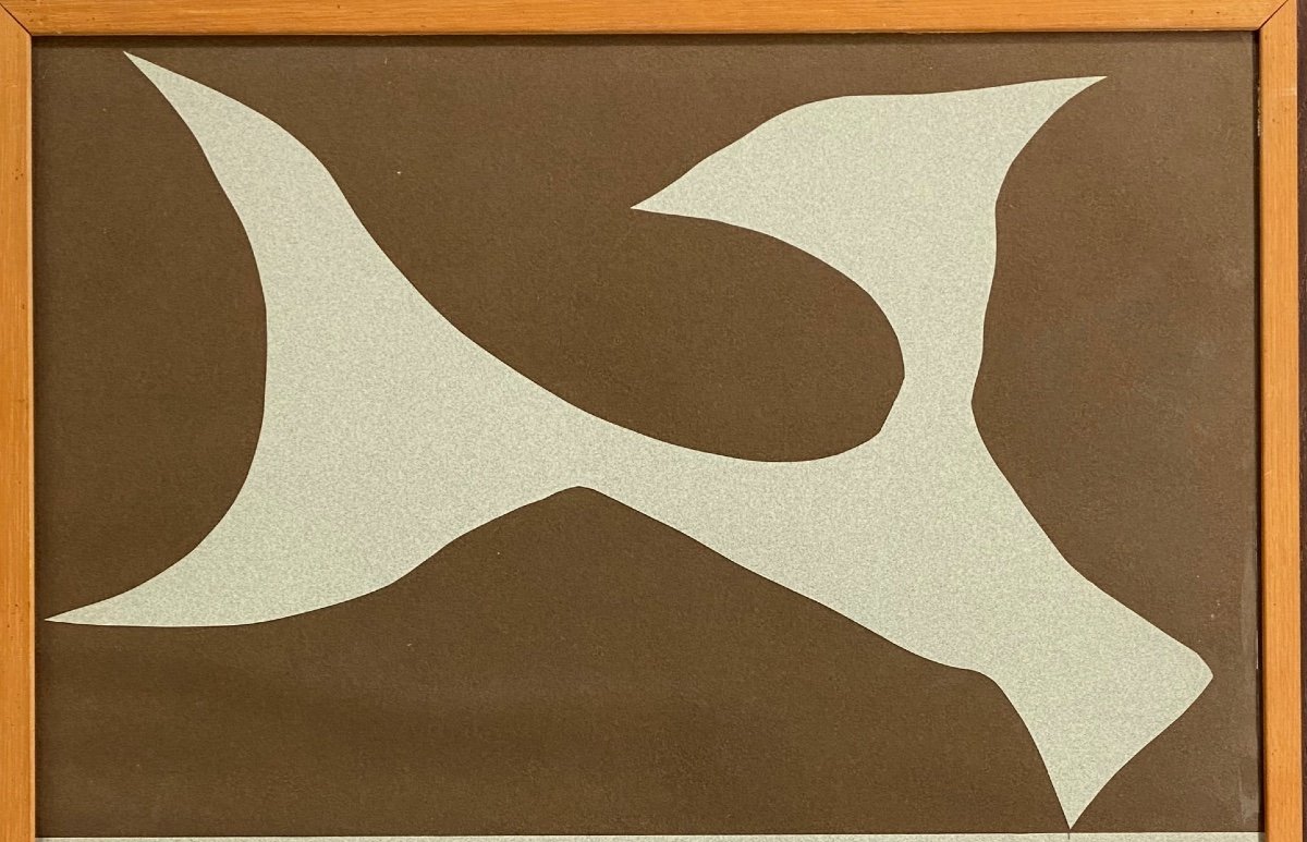 Richard Mortensen (1910-1993) œuvre Originale Signée Et Datée 1961 -photo-3
