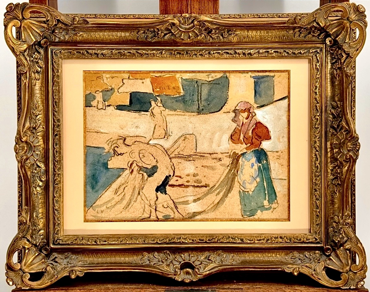 Louis Valtat (1869 -1952) -  (c1897) - Aquarelle Sur Traits De Crayon Signée -photo-5