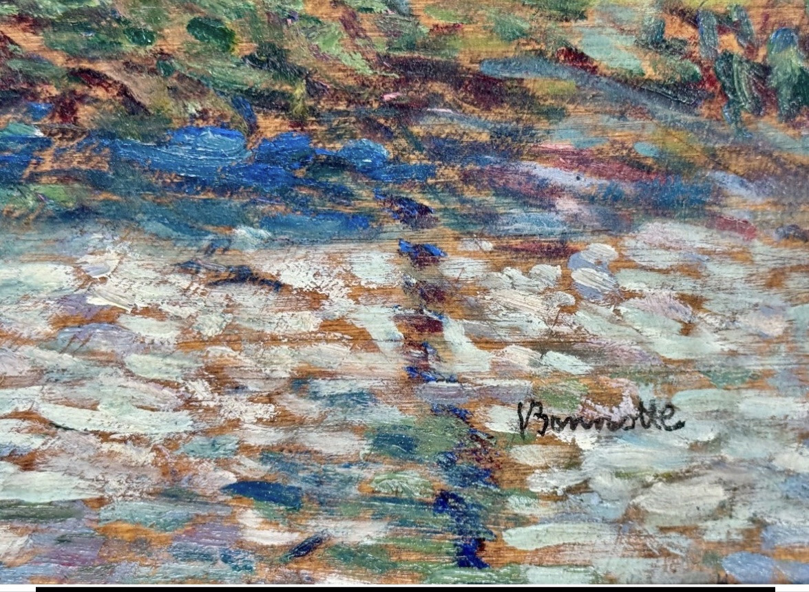 Pointillist Landscape 1900 By Ernest Lucien Bonnotte -photo-3