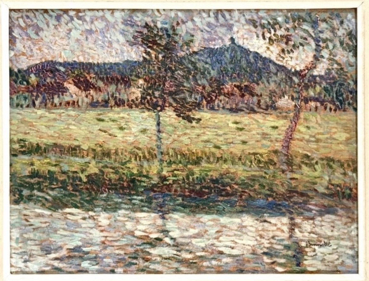 Pointillist Landscape 1900 By Ernest Lucien Bonnotte -photo-2