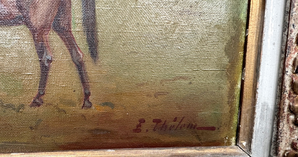 Ernest Thelem 1868 - 1940, Oil On Canvas Signed -photo-1