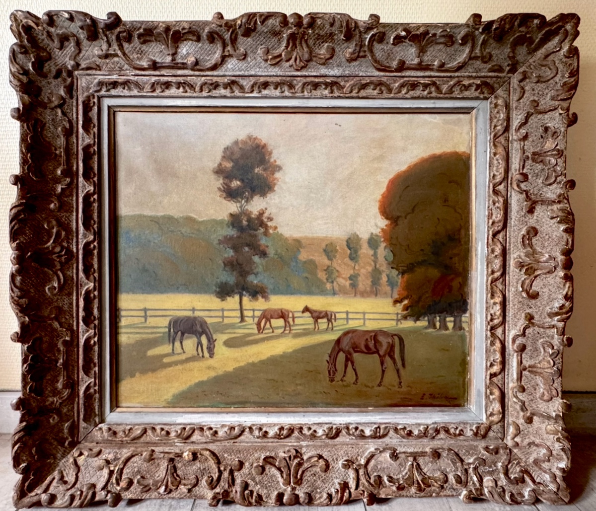 Ernest Thelem 1868 - 1940, Oil On Canvas Signed -photo-2