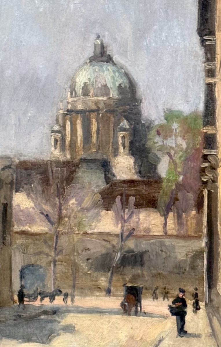 Oil On Canvas, Paris In Motion Around 1900 