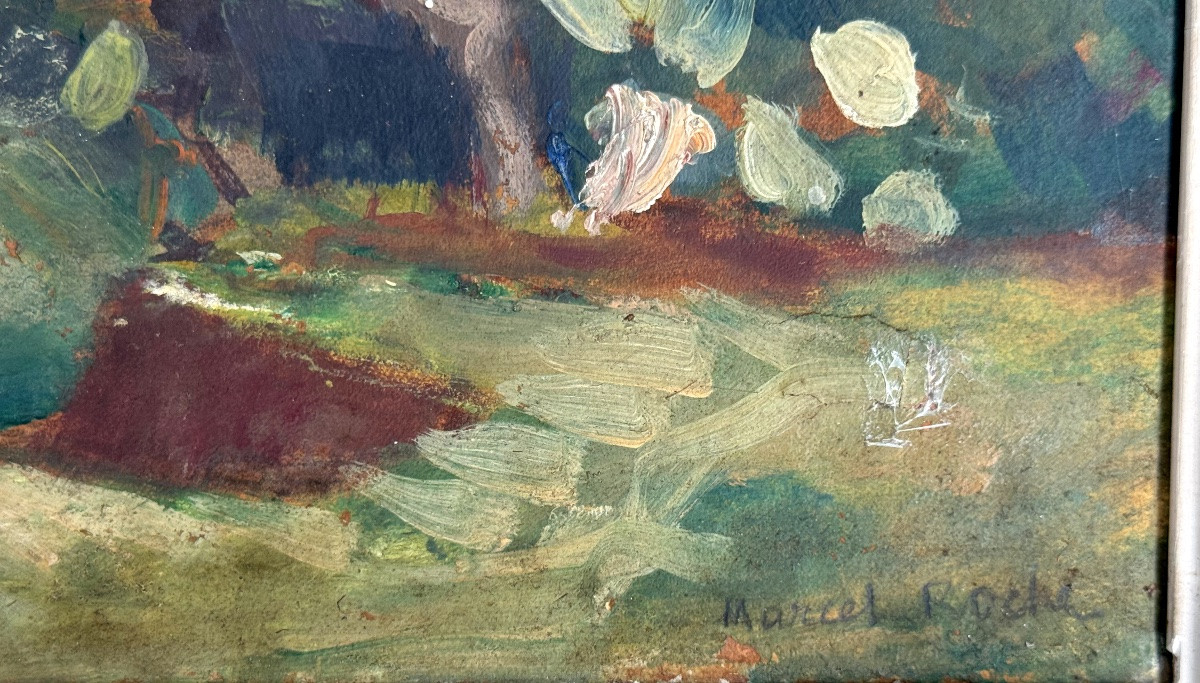 Marcel Roche - Maroc 1921 - huile sur panneau signée -photo-3
