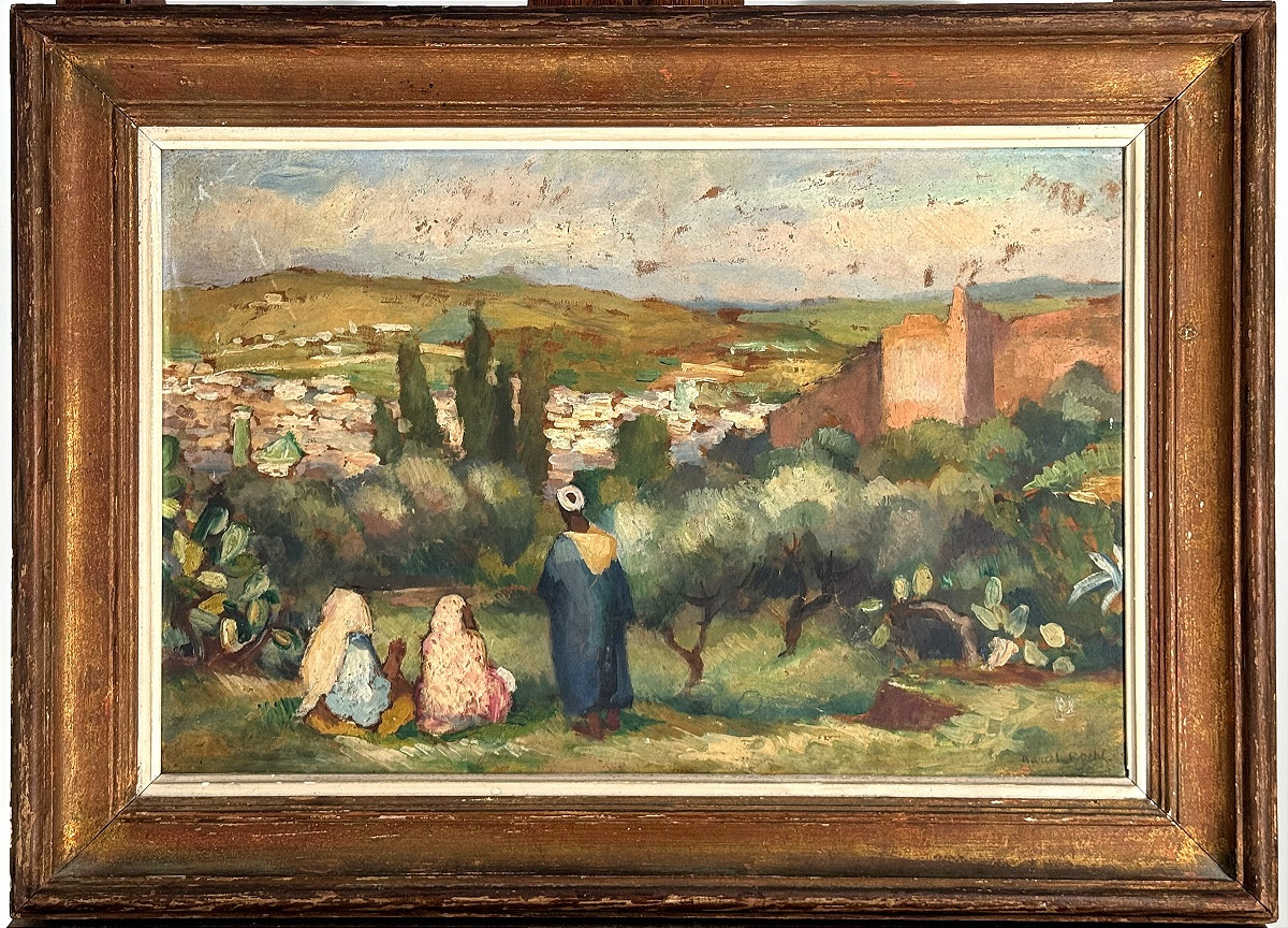 Marcel Roche - Maroc 1921 - huile sur panneau signée 