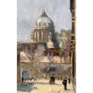 Oil On Canvas, Paris In Motion Around 1900 