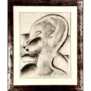 African Woman By Auguste Mambour