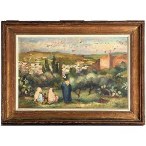 Marcel Roche - Maroc 1921 - huile sur panneau signée 