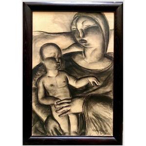 Auguste Mambour (1896 - 1968) African Woman And Her Child C1920 