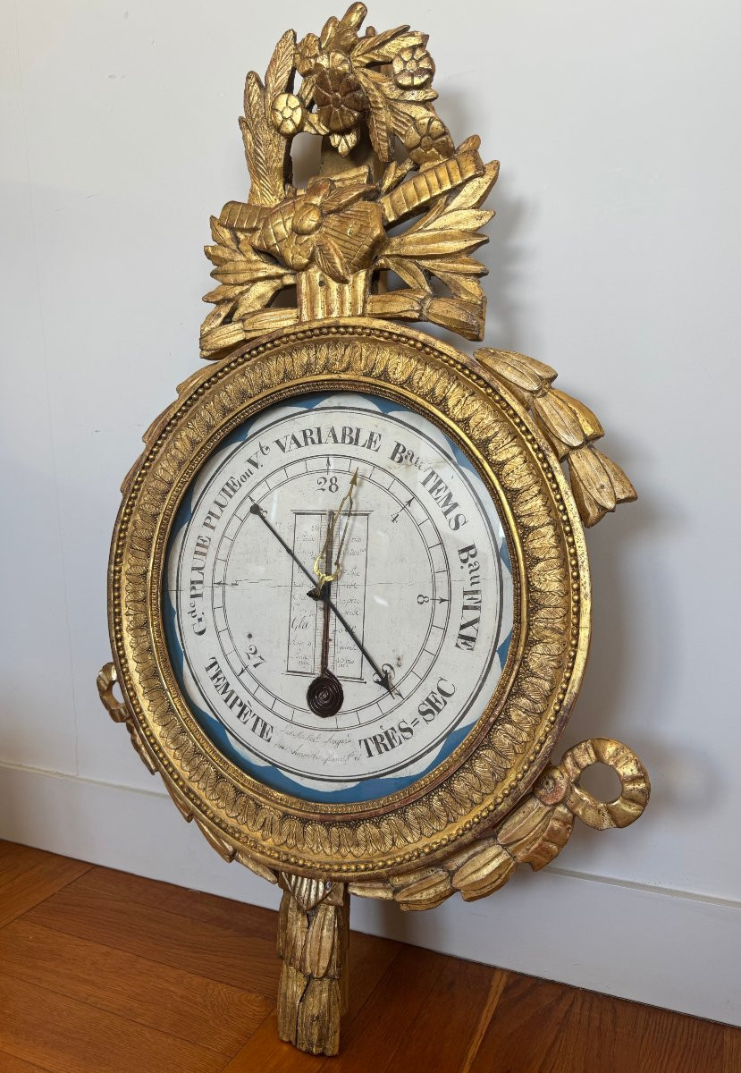 Louis XVI Barometer-thermometer-photo-2