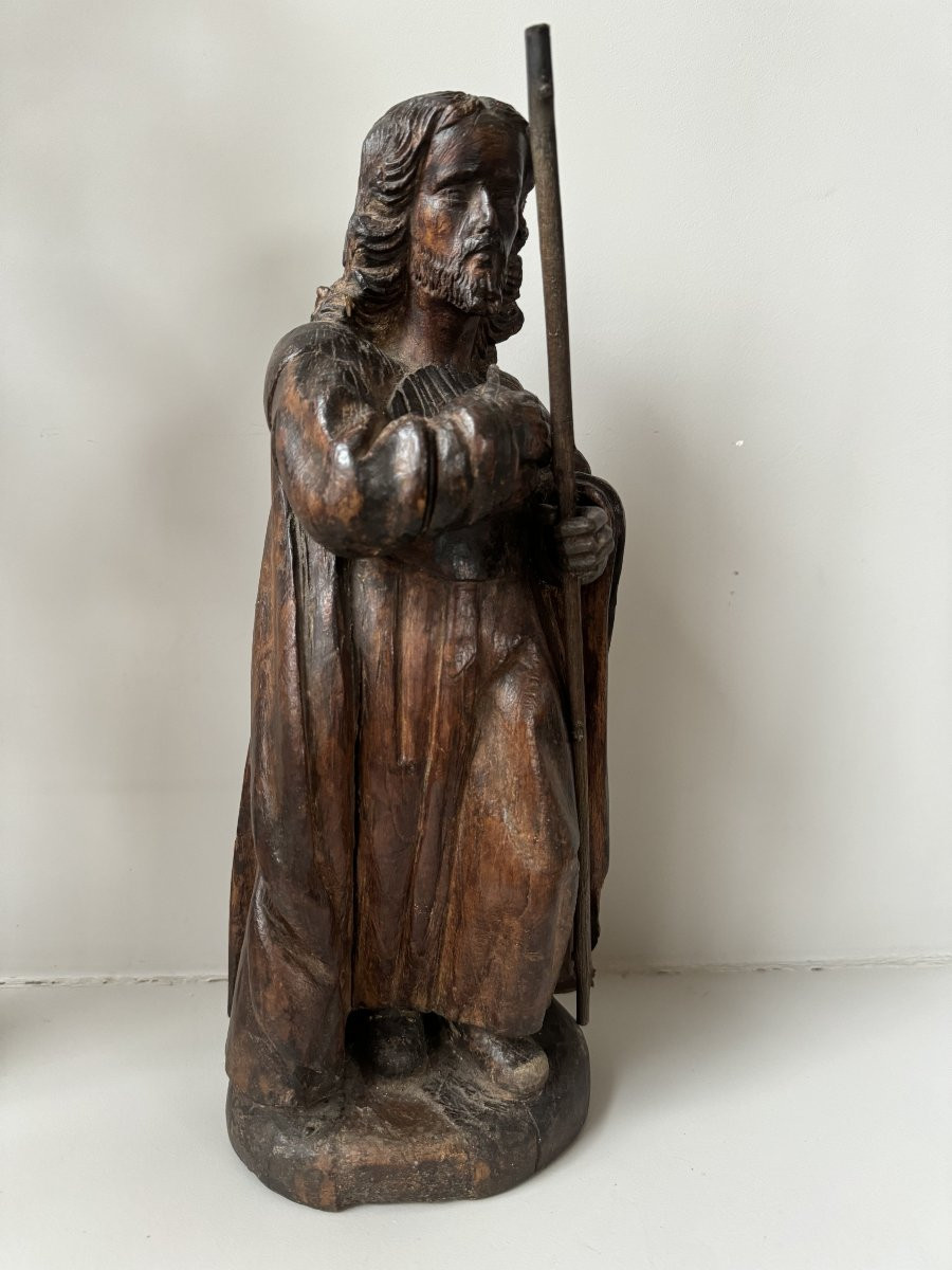 Saint Jacques en bois sculpté – XVIIIème-photo-2