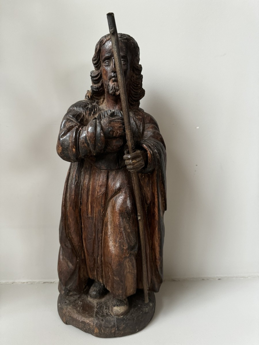 Saint Jacques en bois sculpté – XVIIIème