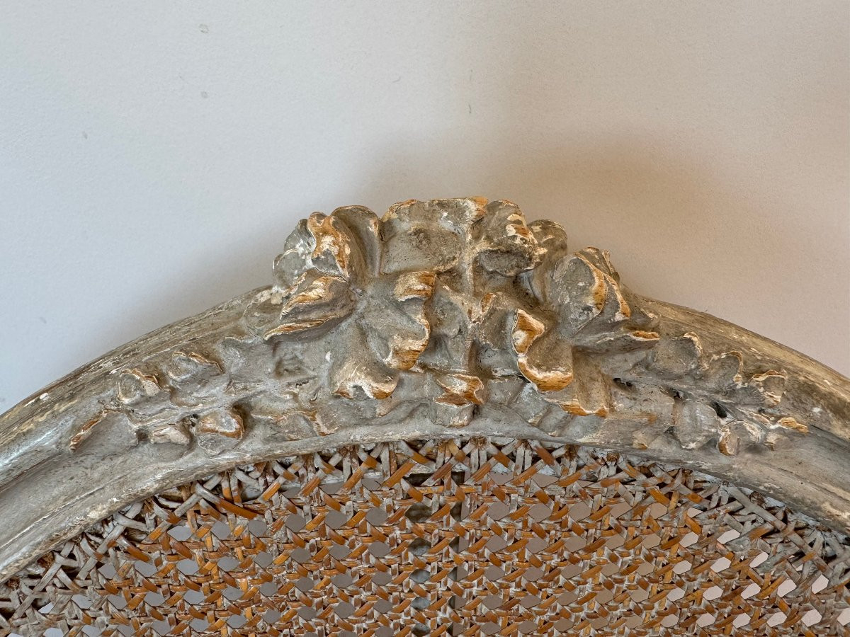 Pair Of Louis XVI Period Medallion Armchairs-photo-5