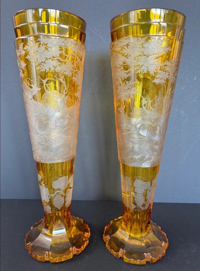 Vases Coniques – Verre de Bohême