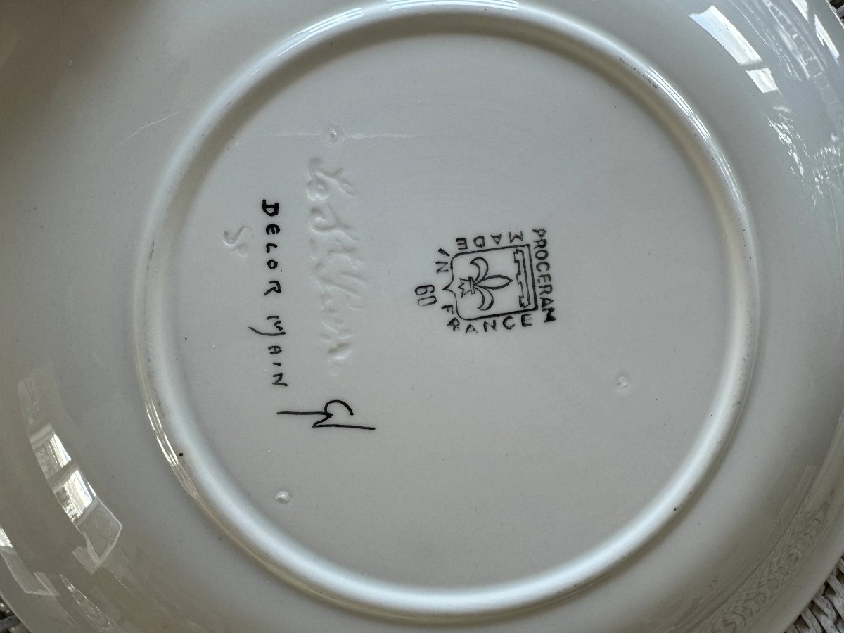 Service à décor de poissons et crustacés Procéram-photo-7