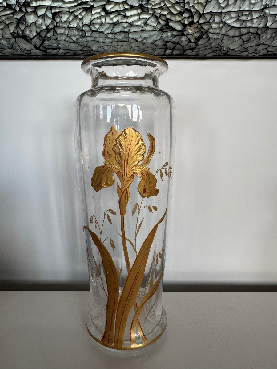 Vase Art Nouveau en cristal de Baccarat -photo-2
