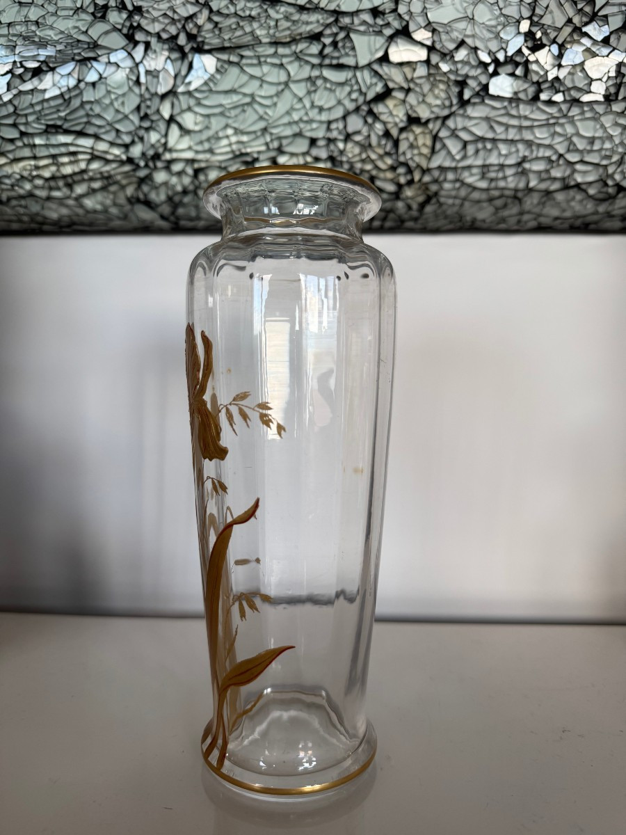 Vase Art Nouveau en cristal de Baccarat -photo-3