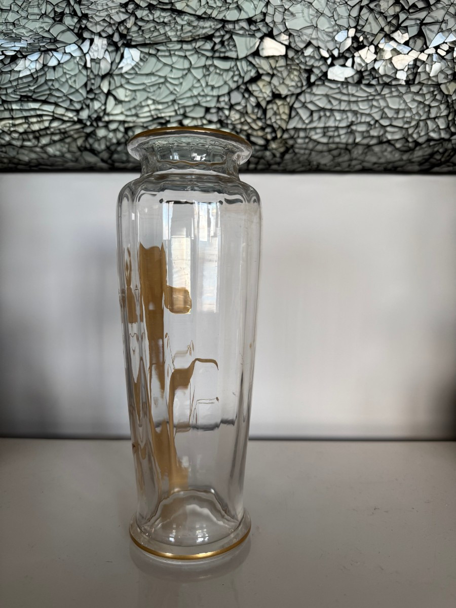 Vase Art Nouveau en cristal de Baccarat -photo-4