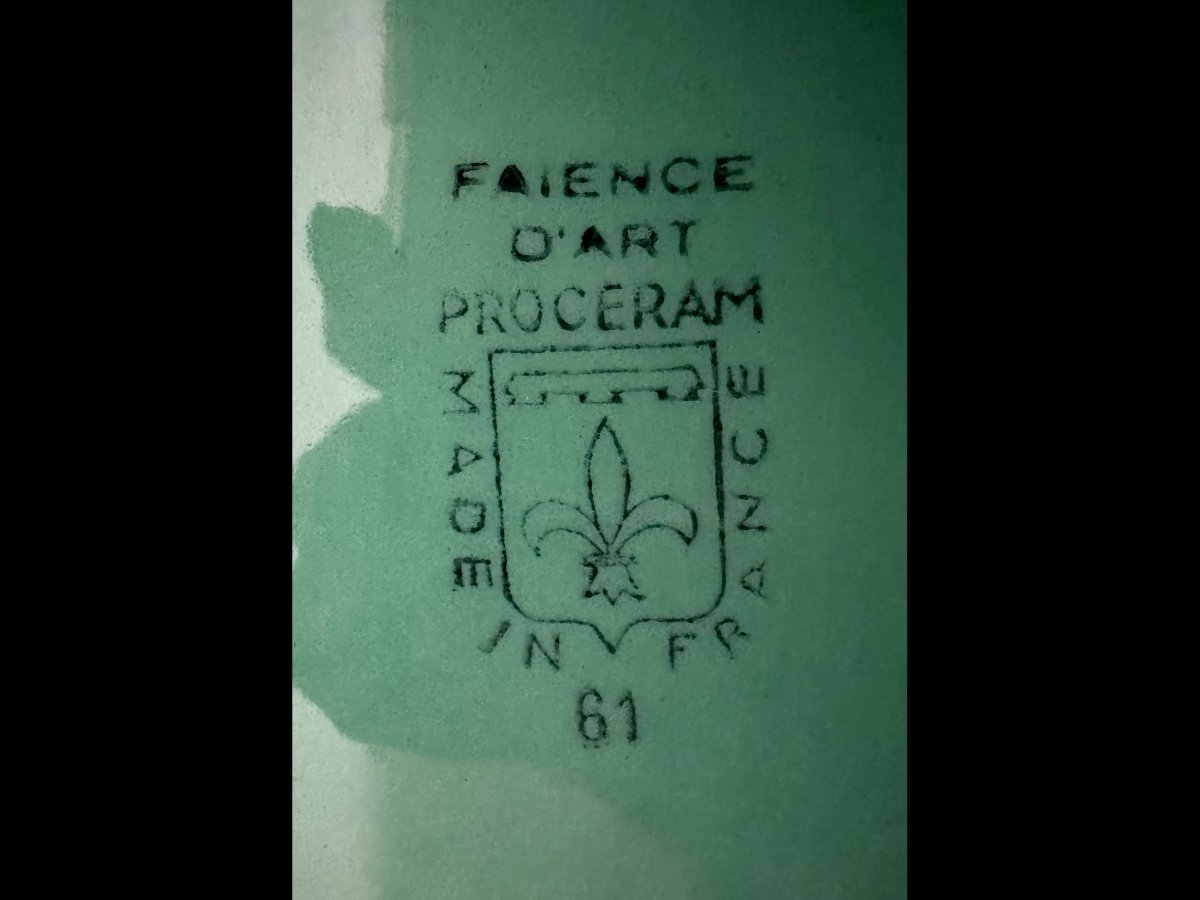 Complete 14-piece Fish Service In Fine Proceram Earthenware-photo-3