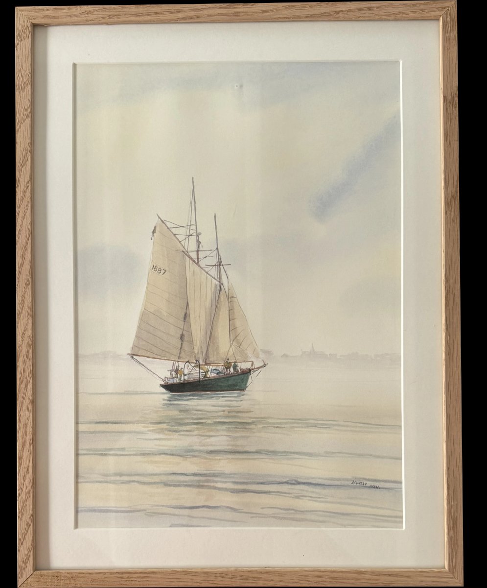 Watercolor, Schooner-photo-2