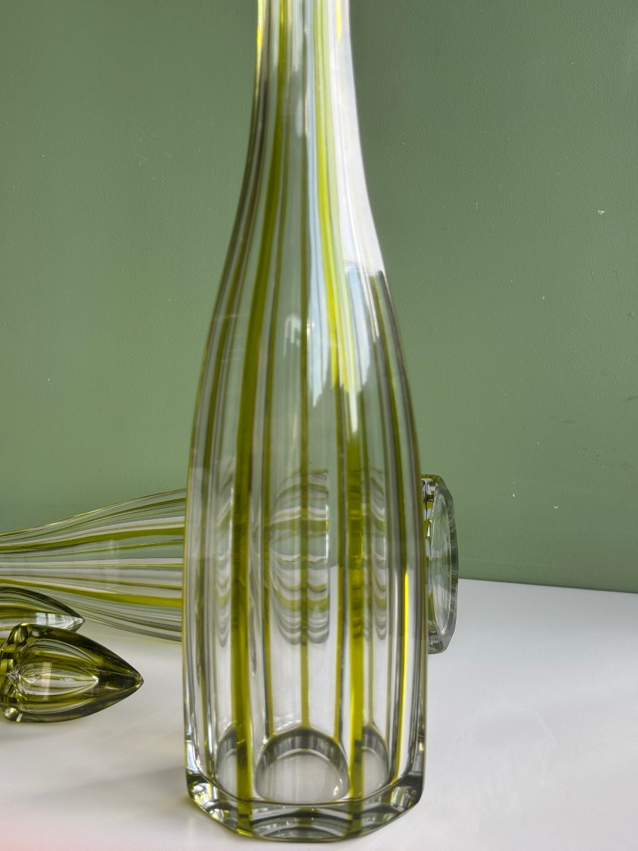 Paire de carafes modèle Malmaison, Baccarat – XXe siècle-photo-2