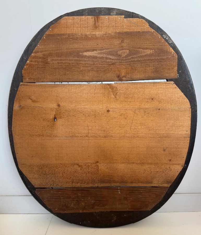 Large Oval Mirror Made Of Carved And Gilded Wood – Regency Style-photo-4