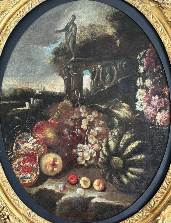École romaine – Suiveur de Michele Pace del Campidoglio – Époque XVIIe siècle-photo-2