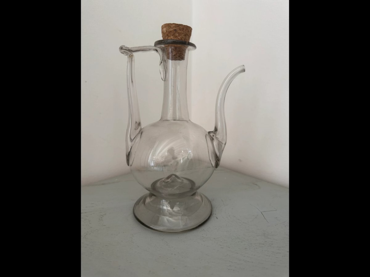 Burette en verre XVIIIème-photo-2