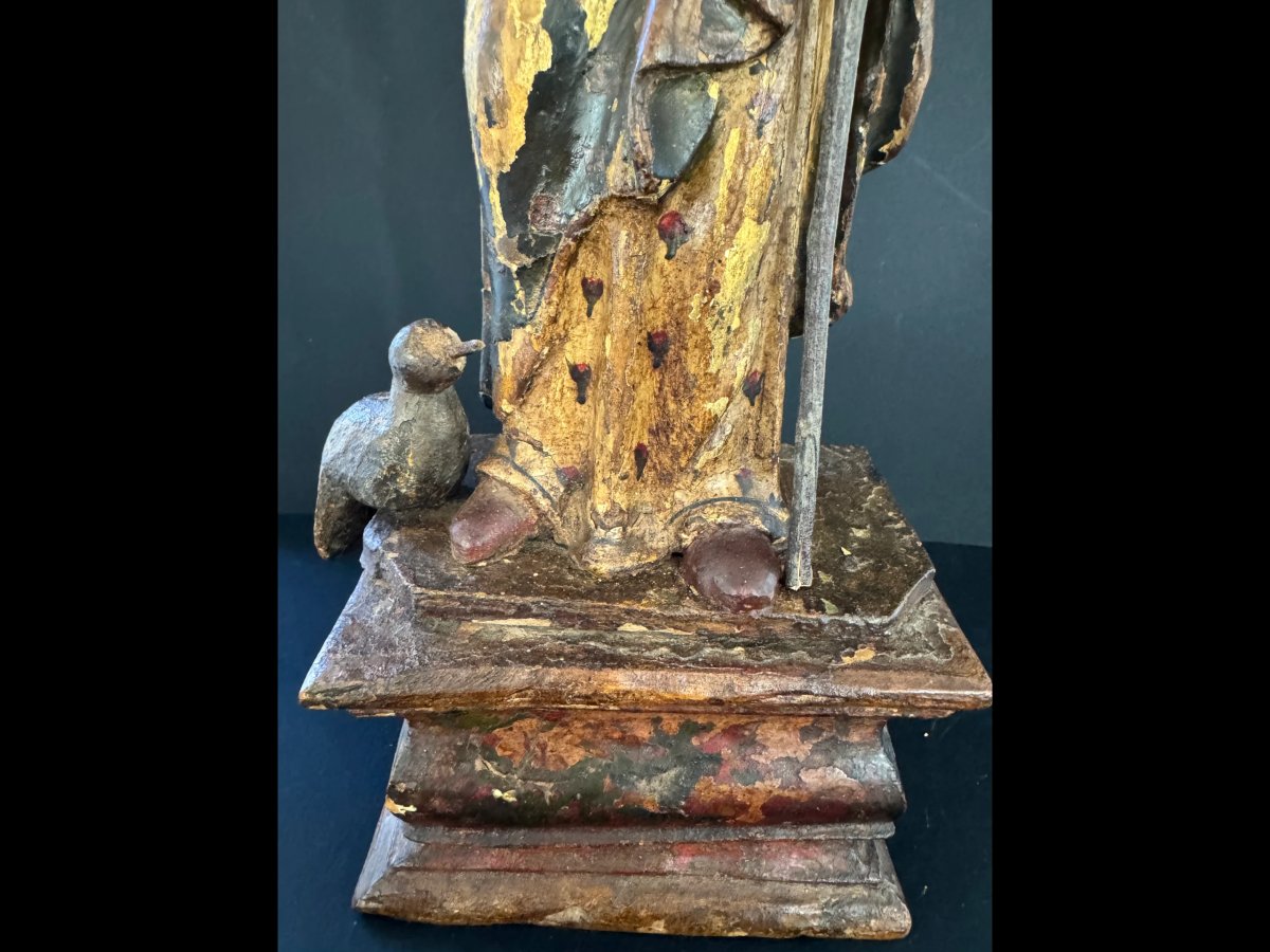 Saint Joseph en bois sculpté et polychromé - XVIIIème-photo-3