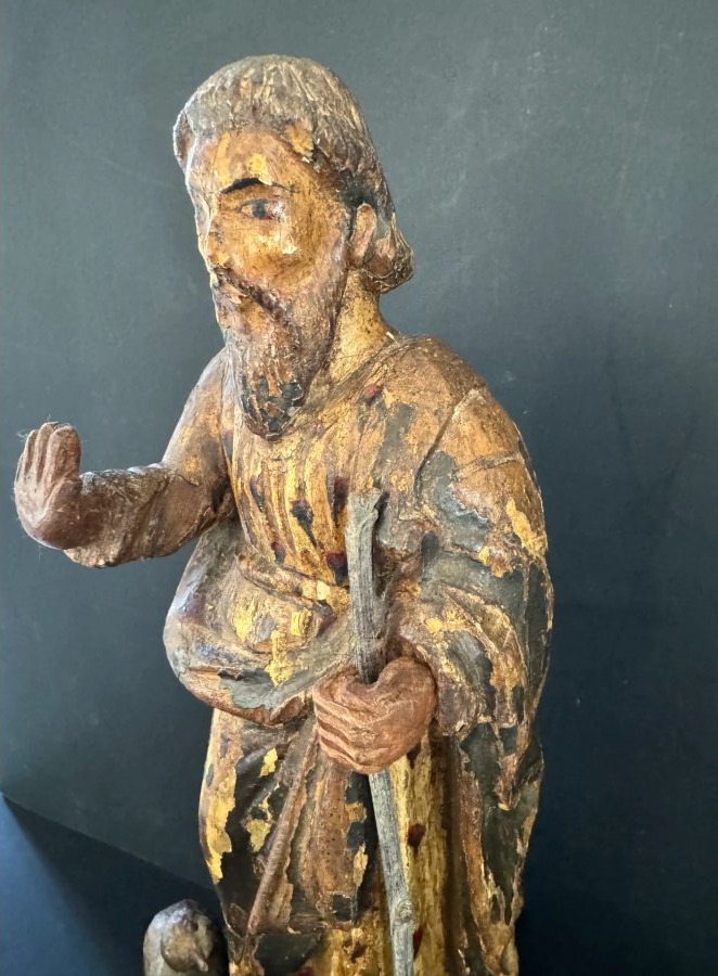 Saint Joseph en bois sculpté et polychromé - Époque XVIIIe -photo-2