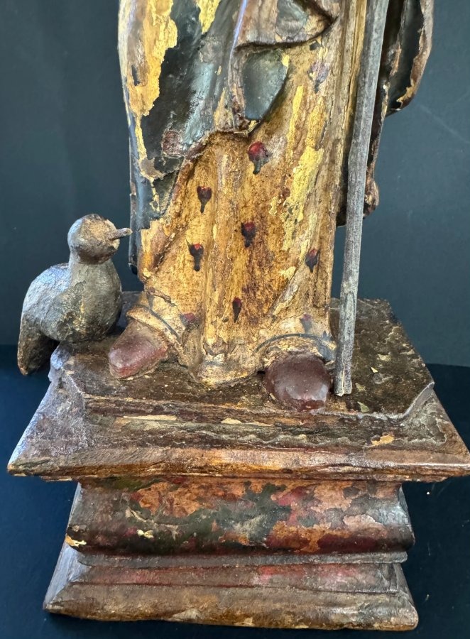 Saint Joseph en bois sculpté et polychromé - Époque XVIIIe -photo-3