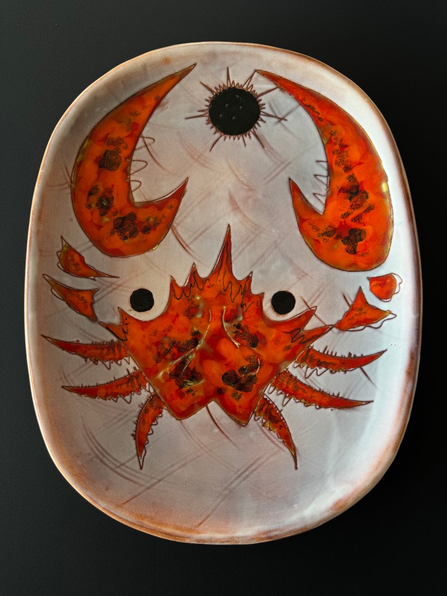 Glazed Earthenware Fish Serving Set – Monique Brunner – Vallauris-photo-2